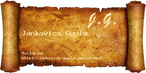 Jankovics Gyula névjegykártya